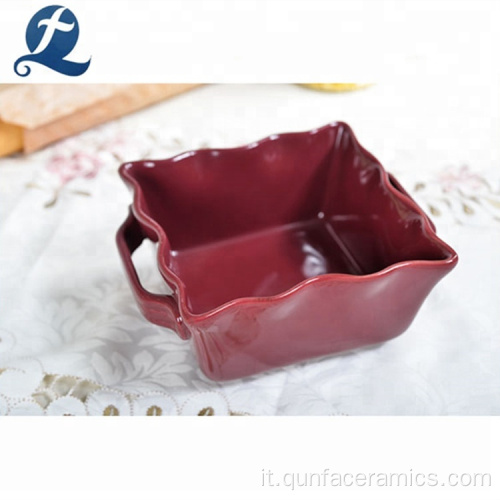 Piatti da forno in ceramica quadrata al microonde set